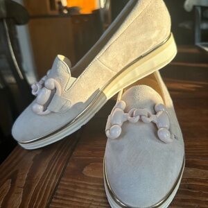 Brand new and never been worn - Cream Flats with Decorative Buckle